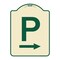 Signmission P Symbol With Right Arrow Heavy-Gauge Aluminum Architectural Sign, 24" x 18", TG-1824-23511 A-DES-TG-1824-23511 - alternate 1